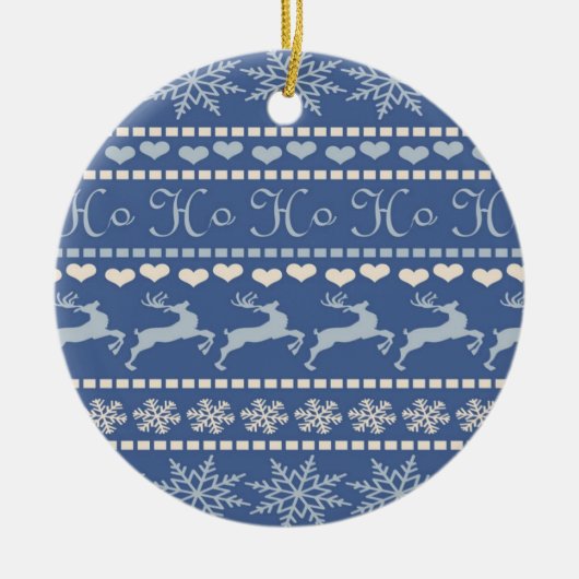 Weihnachtskalender, Rentier Keramik Ornament (Vorne)