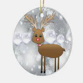 Weihnachtskalender, Rentier Keramik Ornament (Links)