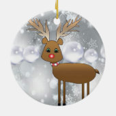 Weihnachtskalender, Rentier Keramik Ornament (Hinten)