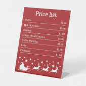 Weihnachtskalender Rot und Weiß Sockelschild (Vorderseite)