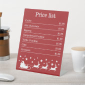 Weihnachtskalender Rot und Weiß Sockelschild (In SItu)