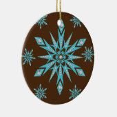 Weihnachtskalender, Schneeflocke Keramik Ornament (Rechts)