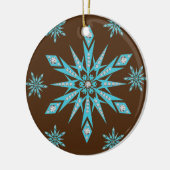 Weihnachtskalender, Schneeflocke Keramik Ornament (Links)