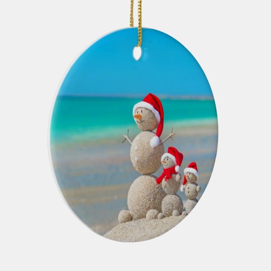 Weihnachtskalender, Schneemann Keramik Ornament (Rechts)