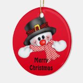 Weihnachtskalender/Schneemann Keramikornament (Links)