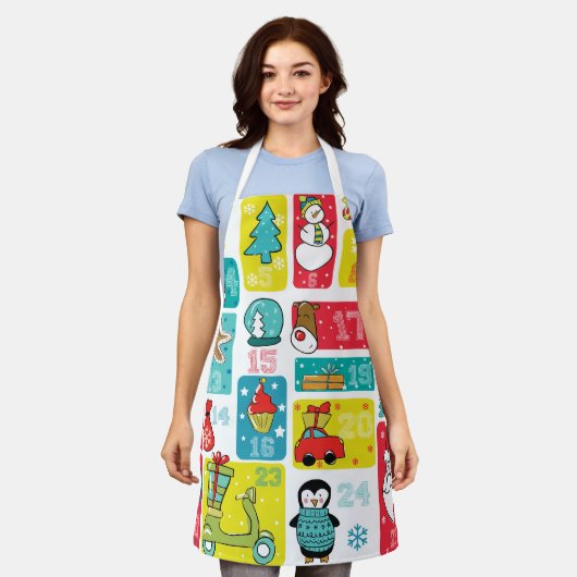 Weihnachtskalender Schürze (Getragen)