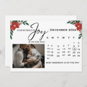 Weihnachtskalender Schwangerschaftsankündigung Ankündigung (Vorne/Hinten)