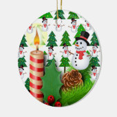 Weihnachtskalender, Snowman Candle Keramik Ornament (Links)