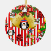 Weihnachtskalender, Snowman Pinguin Keramik Ornament (Vorne)
