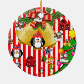 Weihnachtskalender, Snowman Pinguin Keramik Ornament (Hinten)