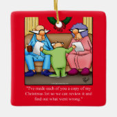 Weihnachtskalender Spaß Keramikornament (Vorderseite)