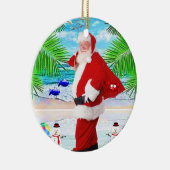 Weihnachtskalender, Summer Beach Bum Santa Keramik Ornament (Rechts)