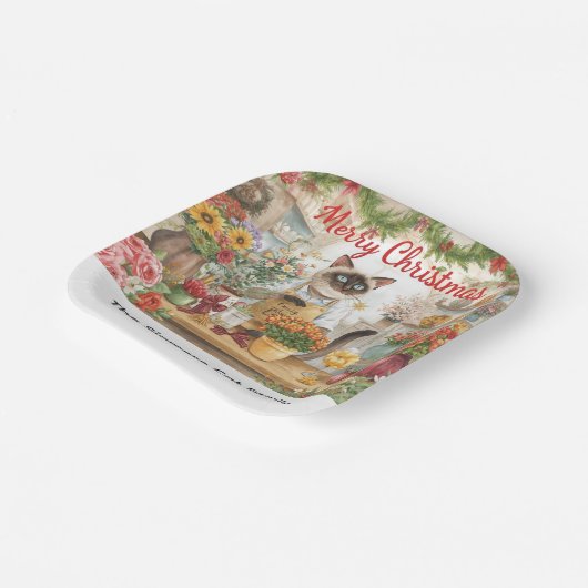 Weihnachtskalender von Floristen Pappteller (Gewinkelt)