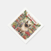 Weihnachtskalender von Floristen Serviette (Ecke)