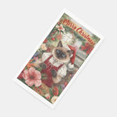 Weihnachtskalender von Floristen Serviette (Ecke)