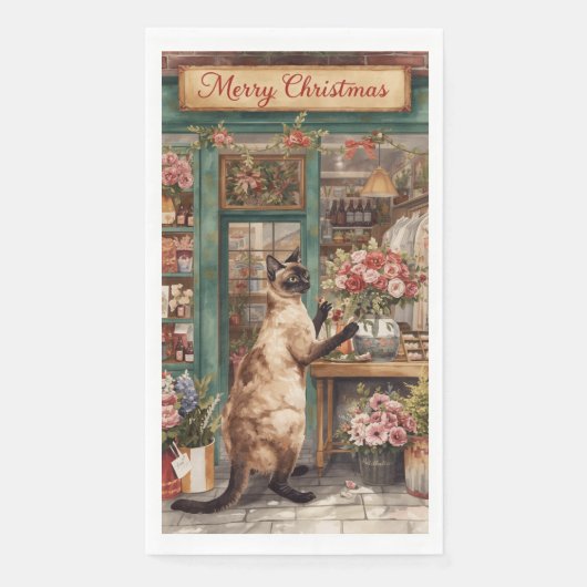 Weihnachtskalender von Floristen Serviette (Vorderseite)