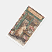 Weihnachtskalender von Floristen Serviette (Ecke)