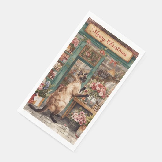 Weihnachtskalender von Floristen Serviette (Ecke)