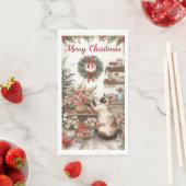 Weihnachtskalender von Floristen Serviette (Beispiel)