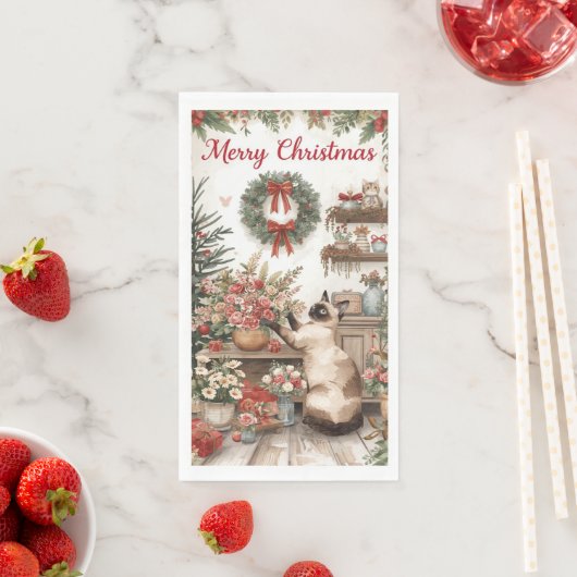 Weihnachtskalender von Floristen Serviette (Beispiel)