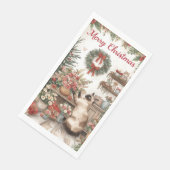 Weihnachtskalender von Floristen Serviette (Ecke)