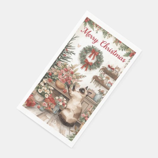 Weihnachtskalender von Floristen Serviette (Ecke)