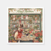 Weihnachtskalender von Floristen Serviette (Vorderseite)