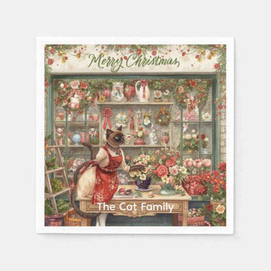 Weihnachtskalender von Floristen Serviette (Vorderseite)