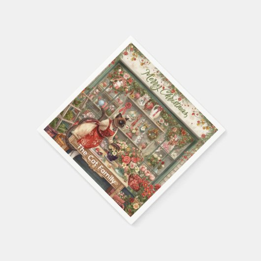 Weihnachtskalender von Floristen Serviette (Ecke)