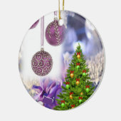 Weihnachtskalender, Weihnachtsbaum Keramik Ornament (Links)