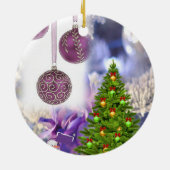 Weihnachtskalender, Weihnachtsbaum Keramik Ornament (Hinten)