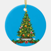 Weihnachtskalender, Weihnachtsbaum Keramik Ornament (Vorne)