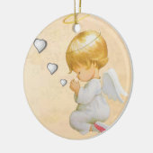 Weihnachtskalender, Weihnachtsgel Keramik Ornament (Links)