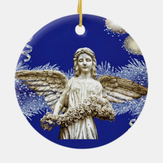Weihnachtskalender, Weihnachtsgel Keramik Ornament (Hinten)