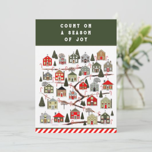 Weihnachtskalender Weihnachtskarten Feiertagskarte (Stehend Vorderseite)