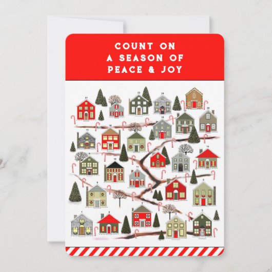 Weihnachtskalender Weihnachtskarten Feiertagskarte (Vorderseite)