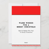 Weihnachtskalender Weihnachtskarten Feiertagskarte (Rückseite)