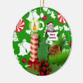 Weihnachtskalender, Weihnachtskerze Keramik Ornament (Links)