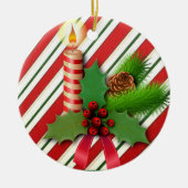 Weihnachtskalender, Weihnachtskerze Keramik Ornament (Vorne)