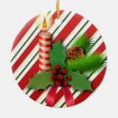 Weihnachtskalender, Weihnachtskerze Keramik Ornament (Hinten)