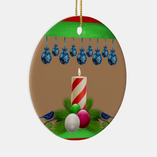 Weihnachtskalender, Weihnachtskerze Keramik Ornament (Rechts)