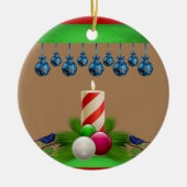 Weihnachtskalender, Weihnachtskerze Keramik Ornament (Vorne)