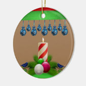 Weihnachtskalender, Weihnachtskerze Keramik Ornament (Links)
