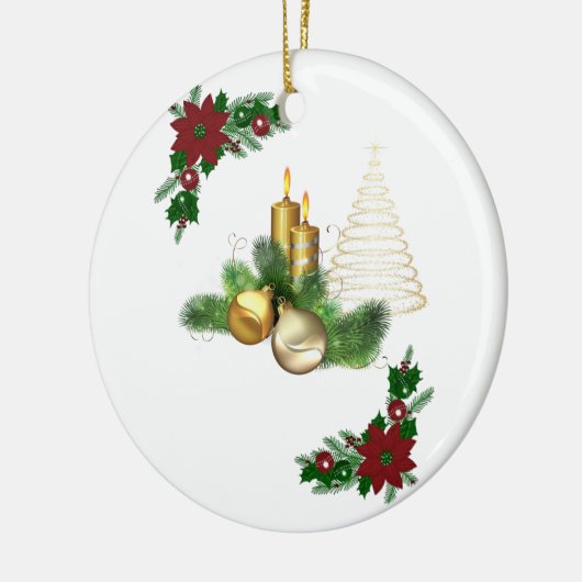 Weihnachtskalender, Weihnachtskerze Keramik Ornament (Links)