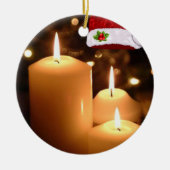 Weihnachtskalender, Weihnachtskerze Keramik Ornament (Vorne)