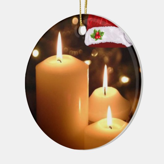 Weihnachtskalender, Weihnachtskerze Keramik Ornament (Links)