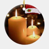 Weihnachtskalender, Weihnachtskerze Keramik Ornament (Hinten)