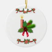 Weihnachtskalender, Weihnachtskerze Keramik Ornament (Vorne)