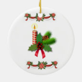 Weihnachtskalender, Weihnachtskerze Keramik Ornament (Hinten)