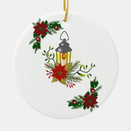 Weihnachtskalender, Weihnachtskerze Keramik Ornament (Vorne)
